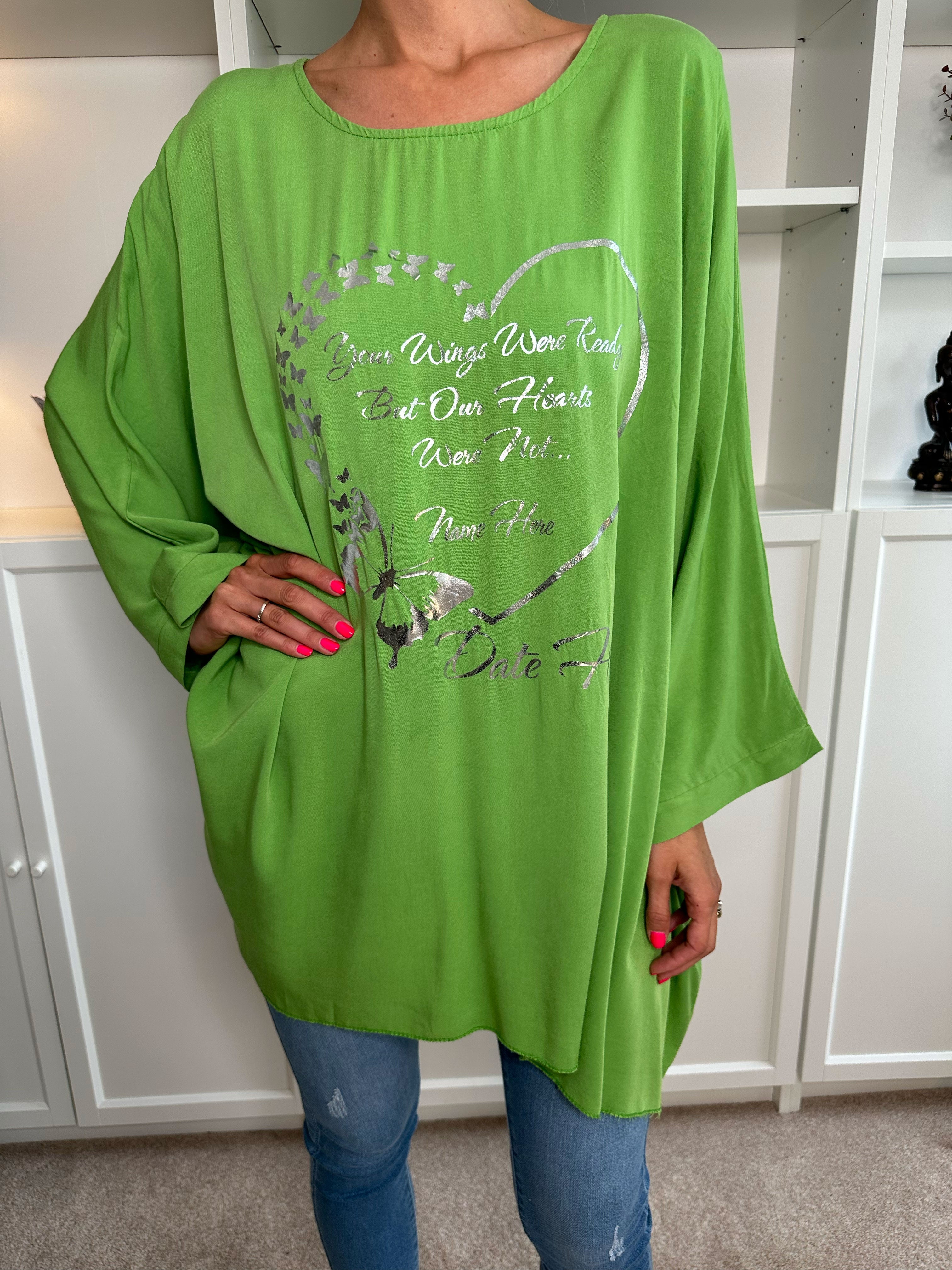 Hope Short - Cool oversize blus med motiv framtill